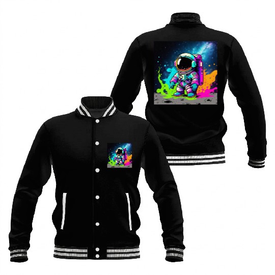 Funky space Baseball Jackets