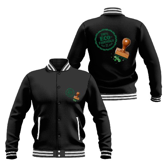 100% Eco-Friendly Stamp Baseball Jackets