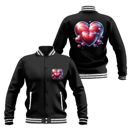 Wedding red love hearts clothing range Baseball Jackets