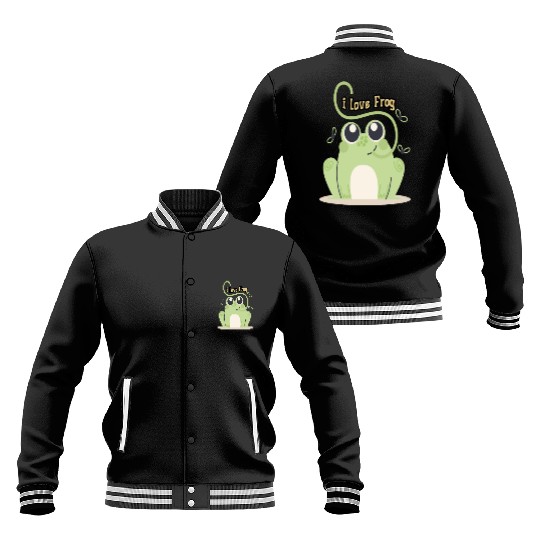 i love frog Baseball Jackets