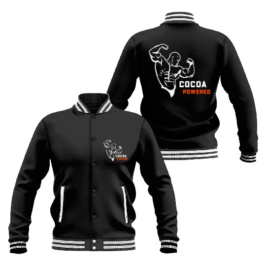 Cocoa Powered Chocolate Gym Baseball Jackets