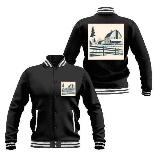 Monochrome Farm Life Baseball Jackets