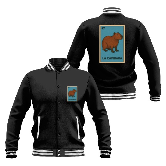 LA CAPIBARA - THE CAPYBARA - LOTERÍA CARD Baseball Jackets