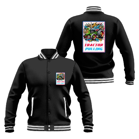 Tractor Pulling Power Baseball Jackets