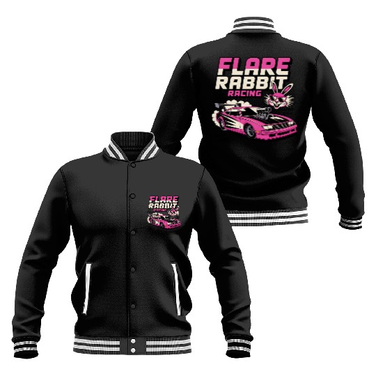 Flare Rabbit Racing – Vintage Drag Bunny Funny Car Baseball Jackets