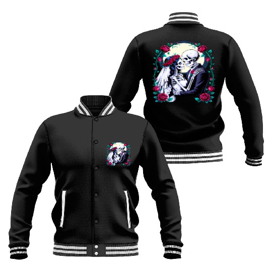 Bride and Groom Eternal Love Romantic Wedding Baseball Jackets