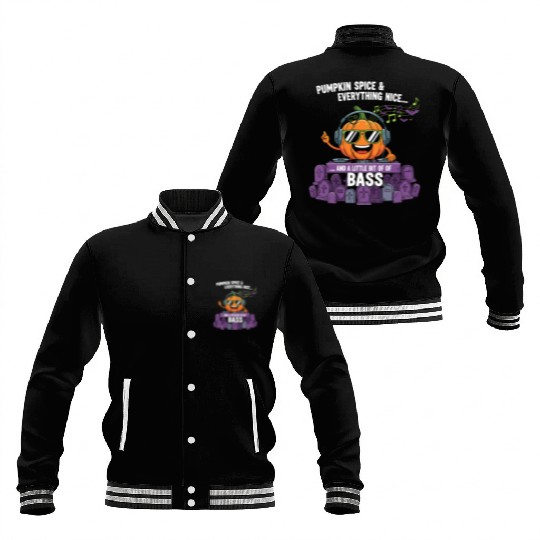 Pumpkin DJ with Bass Vibes Baseball Jackets