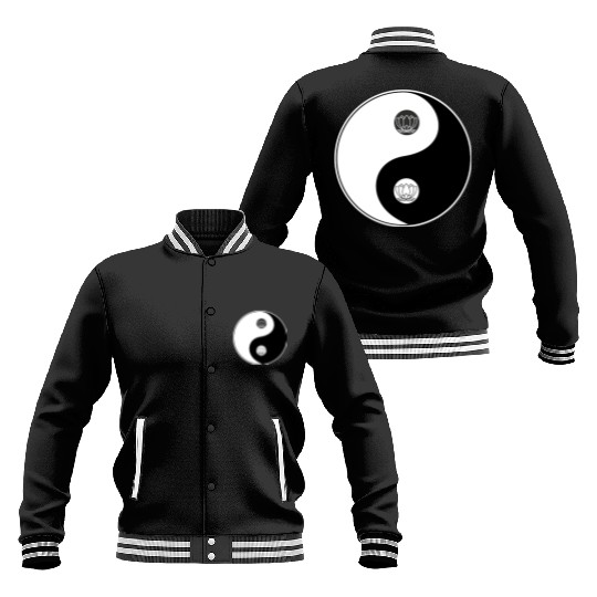 Yin-Yang Tao Lotus Symbol Design Baseball Jackets