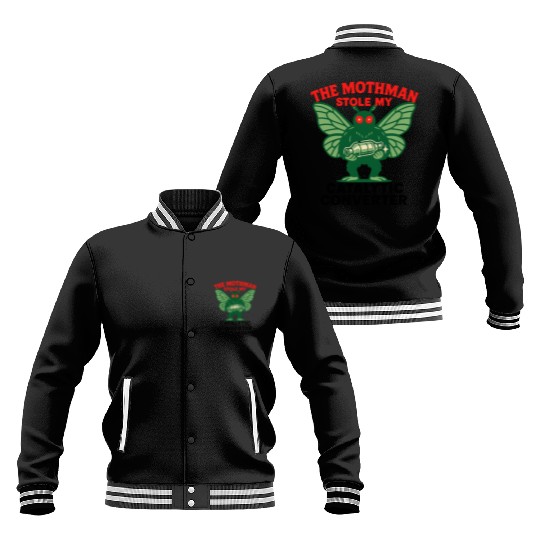 The Mothman Stole My Catalytic Converter – Green M Baseball Jackets