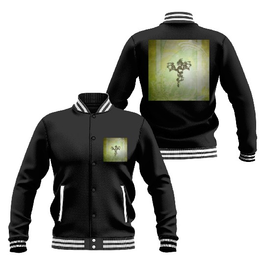 Awesome chinese dragon green colors Baseball Jackets