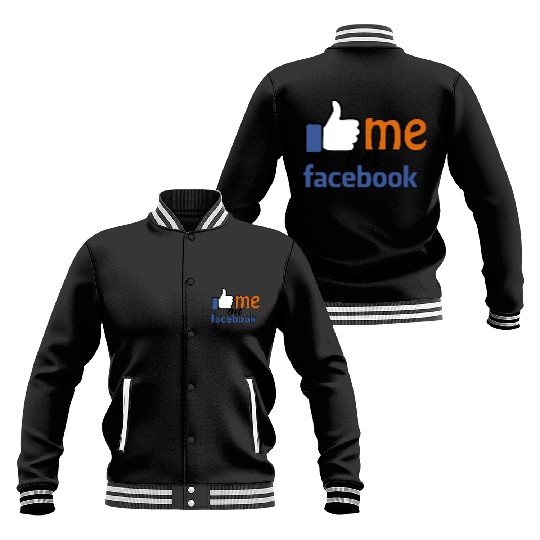 like me on facebook Baseball Jackets