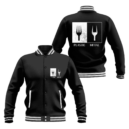 Plastic heavy metal funny music Baseball Jackets