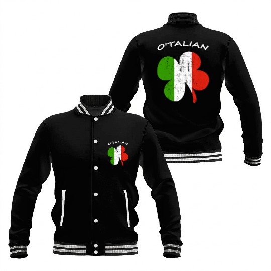 O'talian Funny Italian Irish, St Patricks Day Baseball Jackets