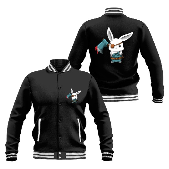 Killer Bunny With Axe Halloween Horror Baseball Jackets