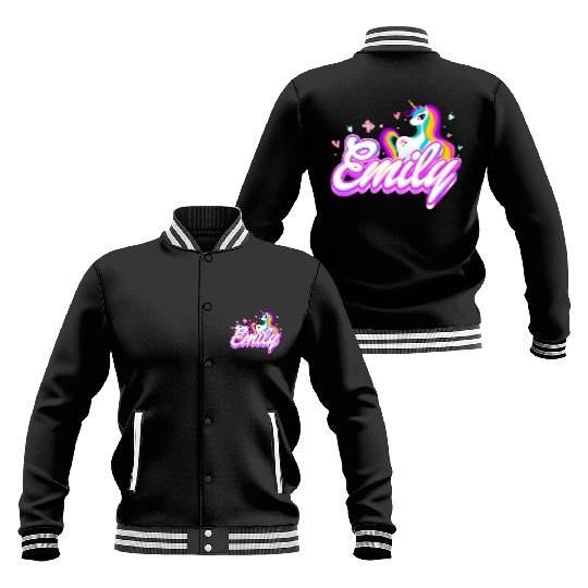 Emily Unicorn Baseball Jackets