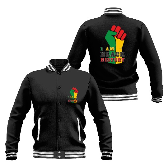 I Am Black History, Juneteenth, Freedom Day Baseball Jackets