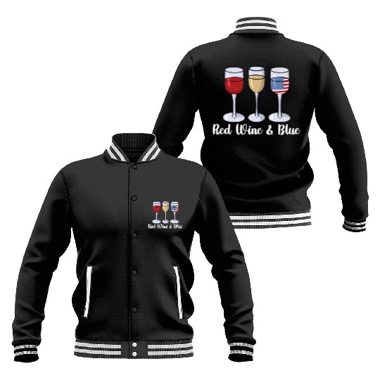 Red Wine & Blue | Bourbon Drinker Baseball Jackets | Whisky