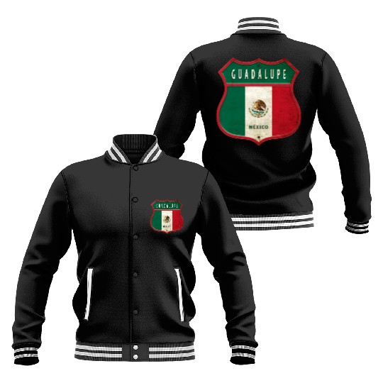 Guadalupe Mexico crest design Baseball Jackets