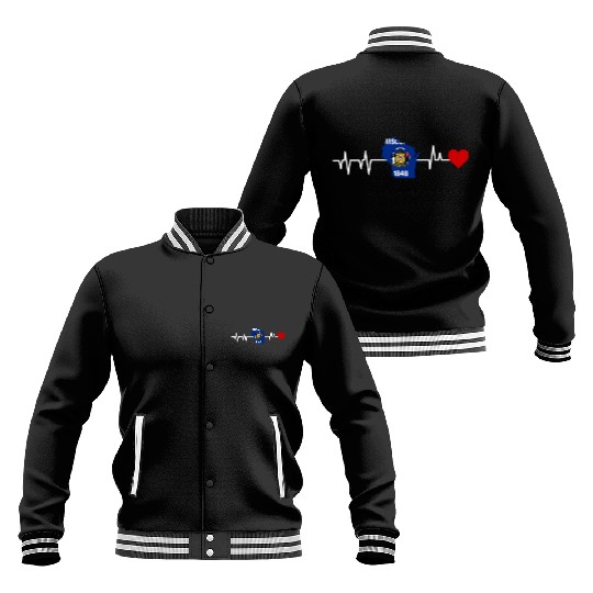 Wisconsin Heartbeat Gift Baseball Jackets