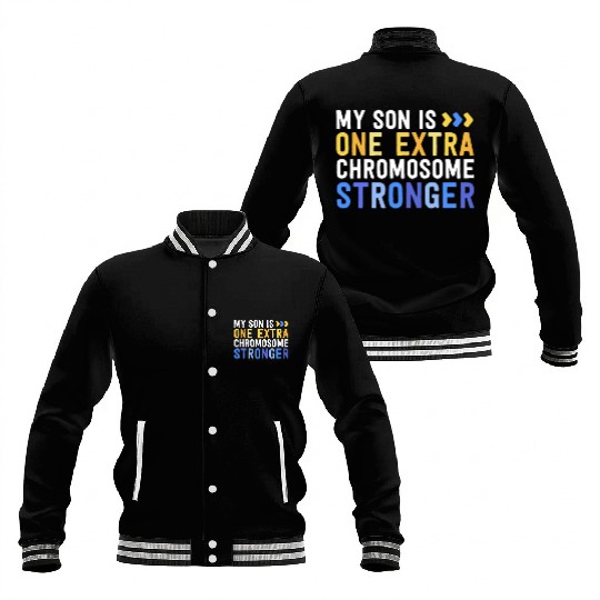 Family Down Syndrome Awareness My Son One Extra Baseball Jackets
