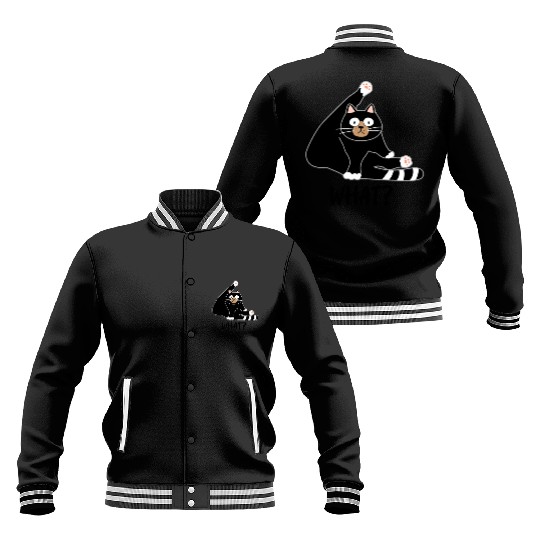 What Stripper Black Cat Funny Design Baseball Jackets