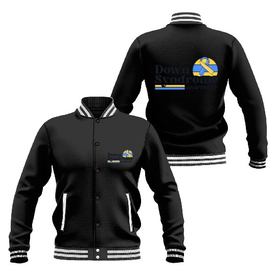 Down Syndrome Awareness Retro Sunset Yellow Blue Baseball Jackets