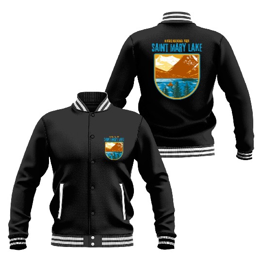 Saint Mary Lake Glacier National Park Baseball Jackets