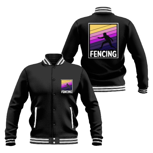 Fencing Sport Duel En Garde Foil Baseball Jackets