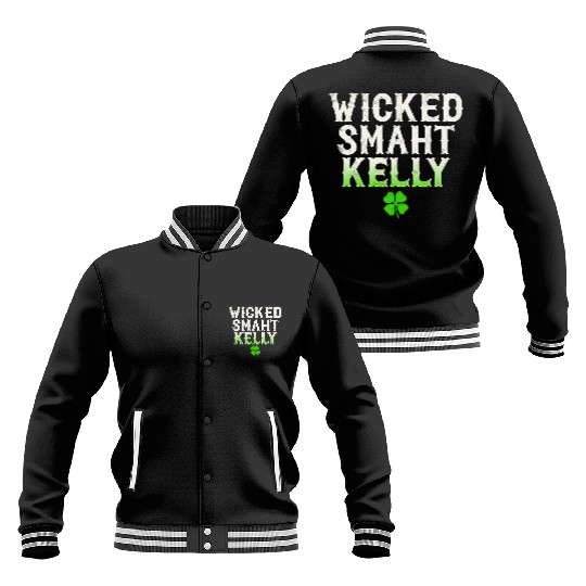 Wicked Smaht Kelly Clan Boston Irish Slang Baseball Jackets