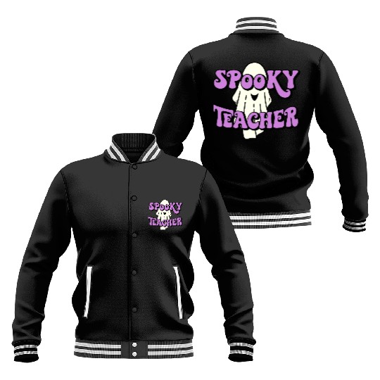 Spooky Teacher Halloween Ghost Baseball Jackets