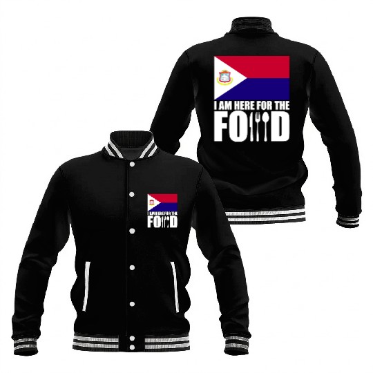 Saint Martin flag souvenir food travel Baseball Jackets