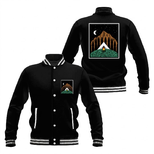 Mountain Night Camper Gift Baseball Jackets