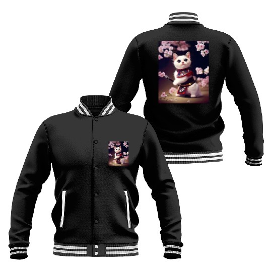 Samurai Cat Baseball Jackets