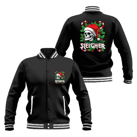 Sleigher Heavy Metal Santa Baseball Jackets