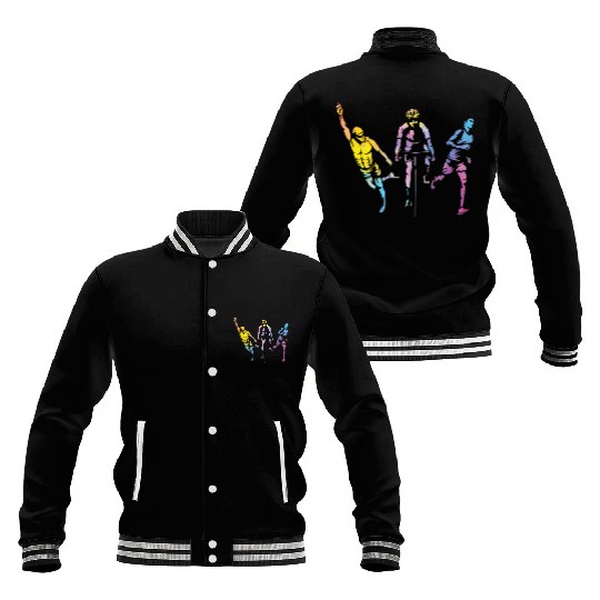Watercolor Womens Triathlon Baseball Jackets