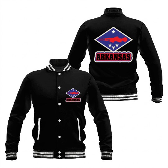 US States ARKANSAS Baseball Jackets