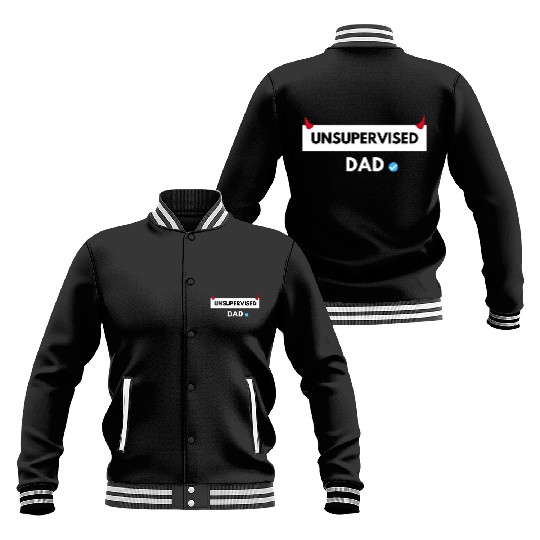 UNSUPERVISED DAD FUNNY CUTE DESIGN Baseball Jackets