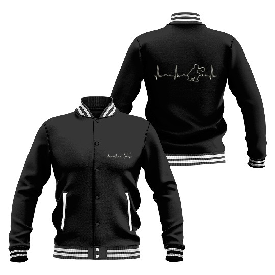 Baseball Catcher. Heart. Love. EKG. Pulse. Beat. Baseball Jackets