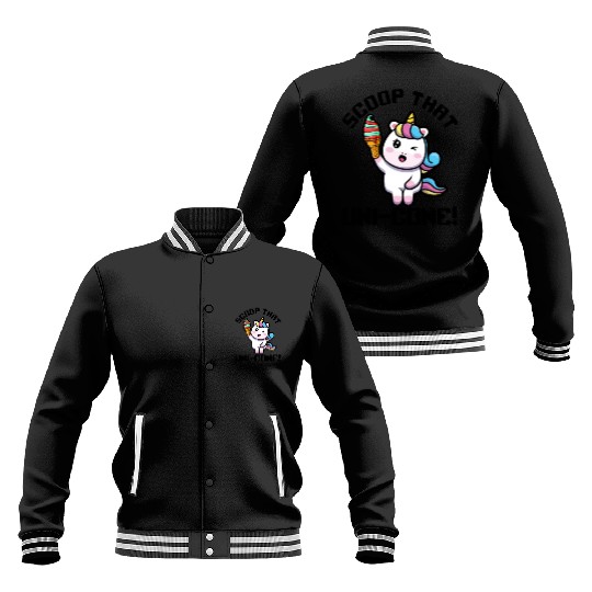 Rainbow Cute Unicorn Ice Cream Lover Mythical Baseball Jackets