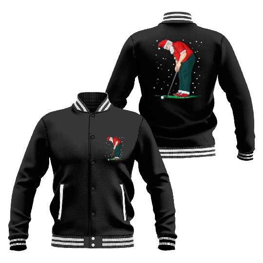 Golf Santa Claus Pun Golfer Gift Golfing Baseball Jackets