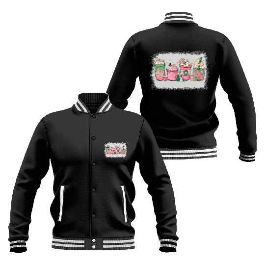 Hot Chocolate Cup Peppermint Mocha Baseball Jackets