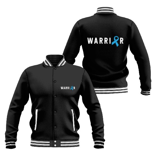 Prostate Cancer Warrior Light Blue Ribbon Dad Baseball Jackets