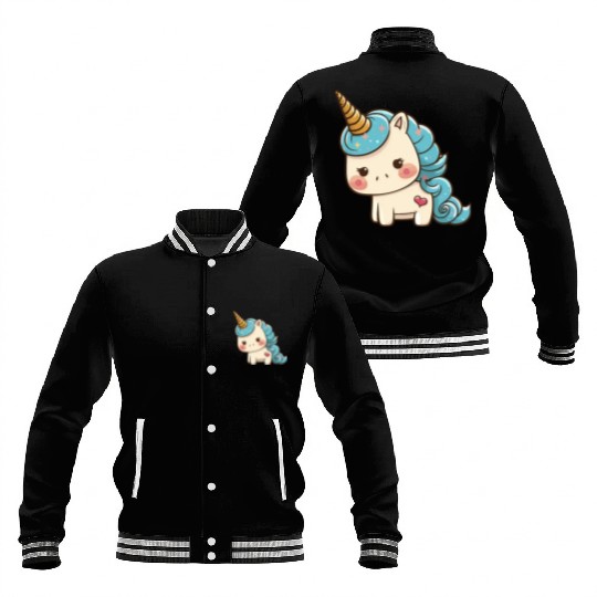 Cute colorful unicorn Baseball Jackets