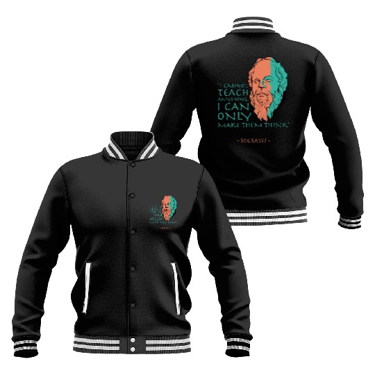 Socrates Stoic Philosophy Quote Baseball Jackets