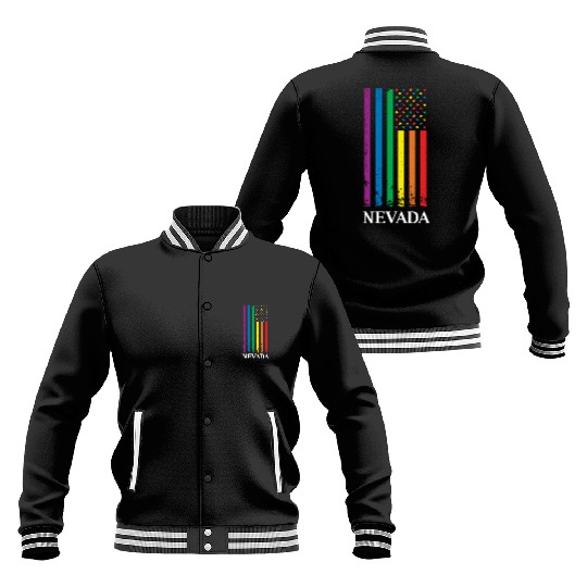 Nevada Pride Month Pride Flag LGBT Community LGBTQ Baseball Jackets