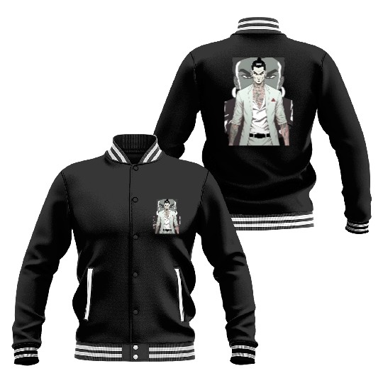 Japan Yakuza Greeny Face Baseball Jackets