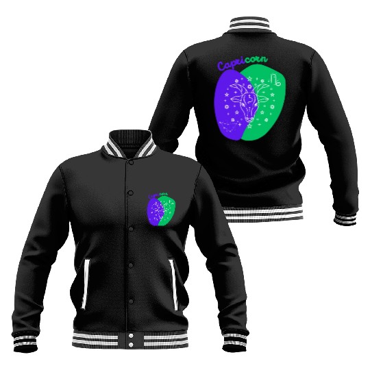 Cosmic Climb A Minimalist Capricorn Design Baseball Jackets