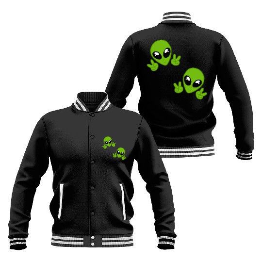 cute aliens chibi Baseball Jackets