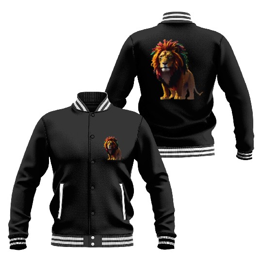 Rasta Lion Baseball Jackets