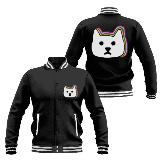 cat face Baseball Jackets